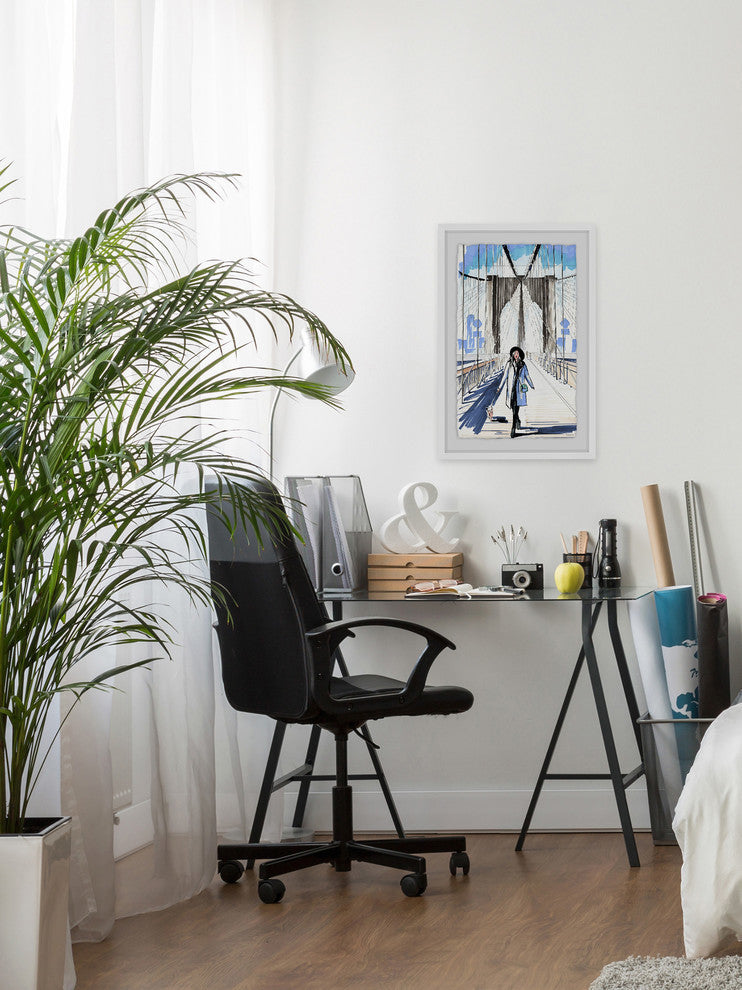 "Bridge Runway" Framed Painting Print, 8"x12"