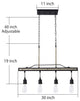 4 Light Farmhouse Chandelier Kitchen Dining Pendant Light Fixture