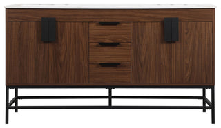 Home Living 22" Modern Walnut-Light Bathroom Vanity