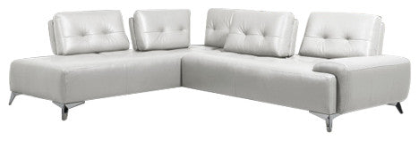 ACME Turano Sectional Sofa, Pearl White Leather