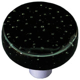 Bubbles Black, Knob Round, Black Post