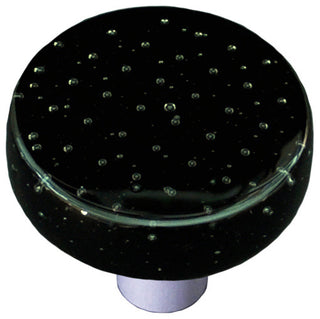 Bubbles Black, Knob Round, Black Post