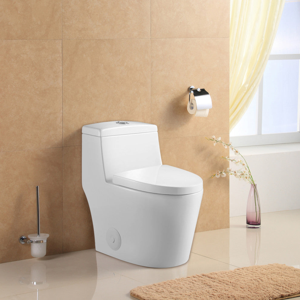 Ceramic Dual Flush One Piece Toilet-Including Toilet Seat