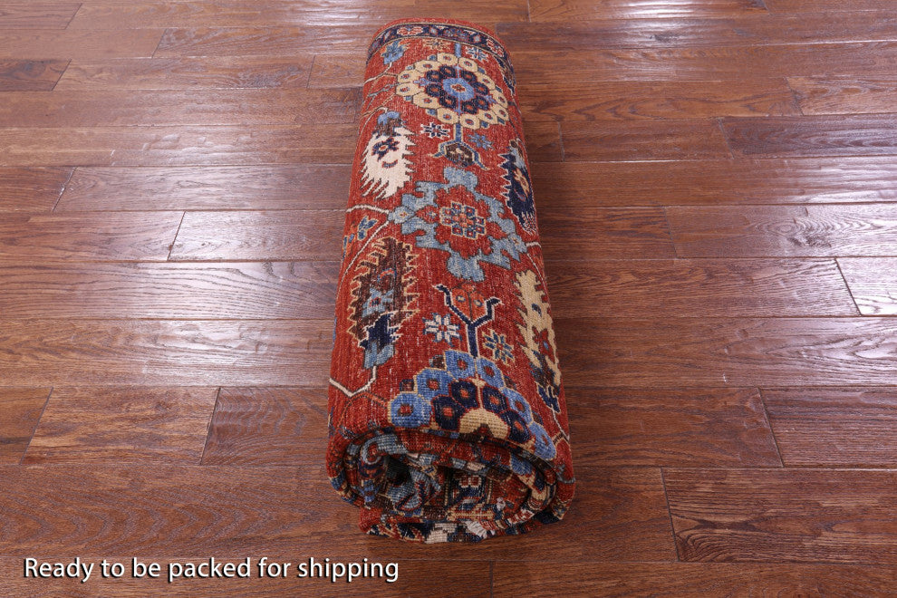 Persian Fine Serapi Handmade Wool Rug 5' 11" X 8' 10" - Q12866