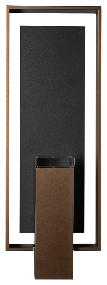 Shadow Box Large Outdoor Sconce, Coastal Bronze/Slate/Dark Sky Friendly