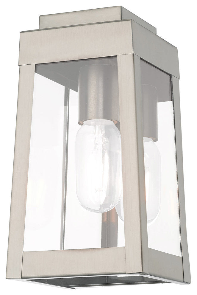 Livex Lighting Brushed Nickel 1-Light Outdoor Wall Lantern