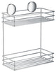 Self Adhesive Double Shower Basket, Polished Chrome
