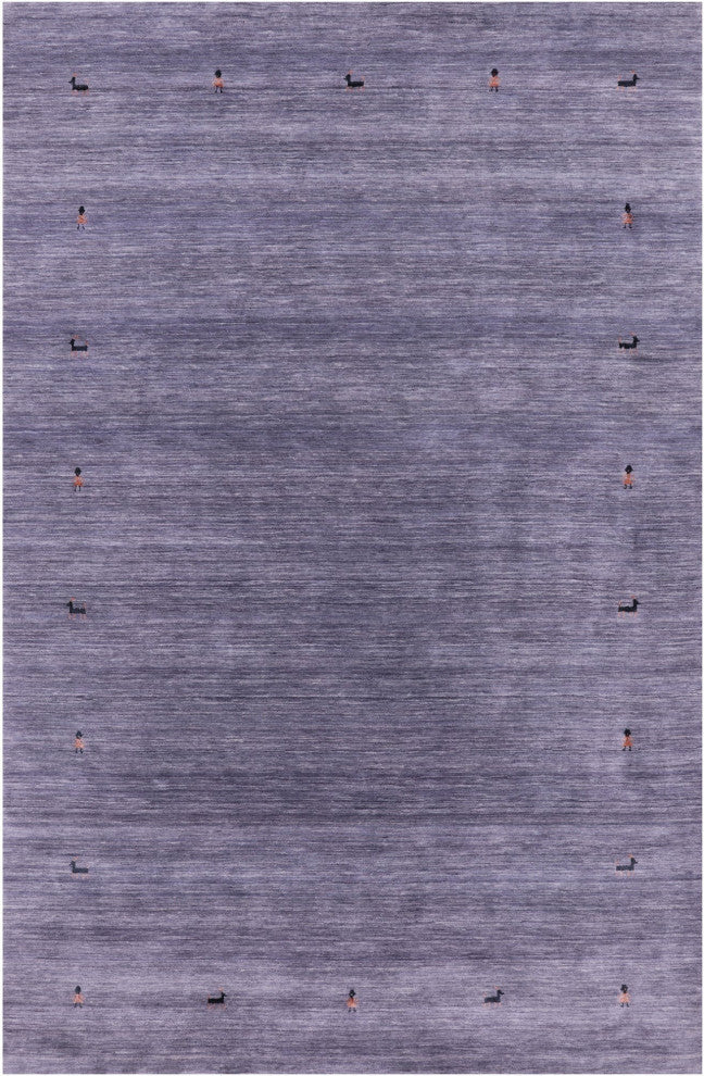 6' 0" X 9' 0" Persian Gabbeh Hand Knotted Wool Rug - Q15180