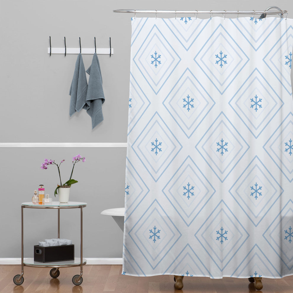 Deny Designs Lara Kulpa Diamonds In The Snow Shower Curtain