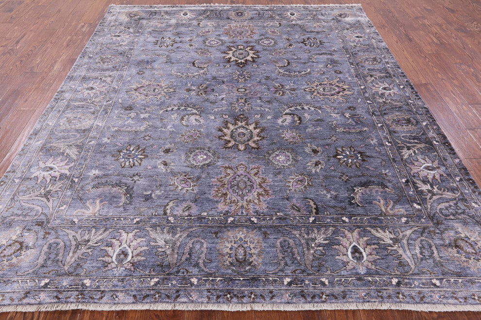 Persian Handmade Silk Rug 7' 8" X 9' 6" Q9028