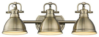 Golden Lighting 3602-BA3-AB Duncan 3 Light 25"W Bathroom Vanity - Aged Brass /