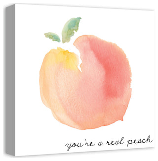 Youre A Peach Script Canvas 2 16x16 Canvas Wall Art