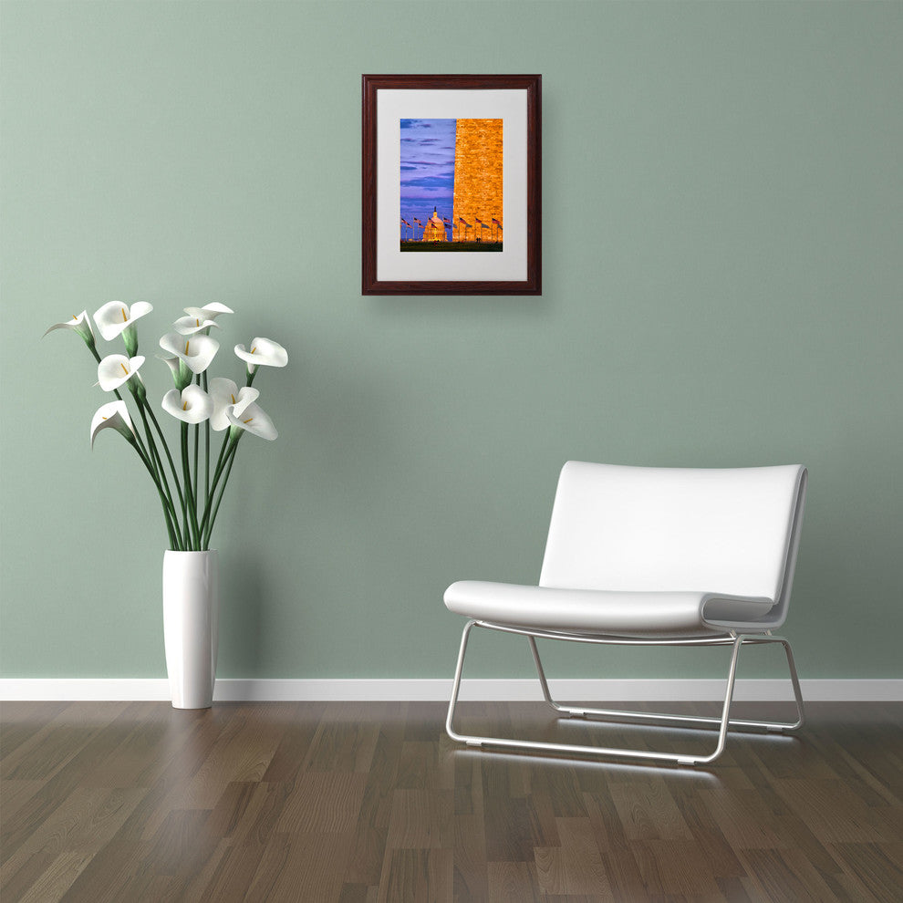 'America' Matted Framed Canvas Art by CATeyes