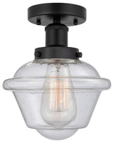Innovations Oxford 1-Light 6.5" Semi-Flush Mount Matte Black