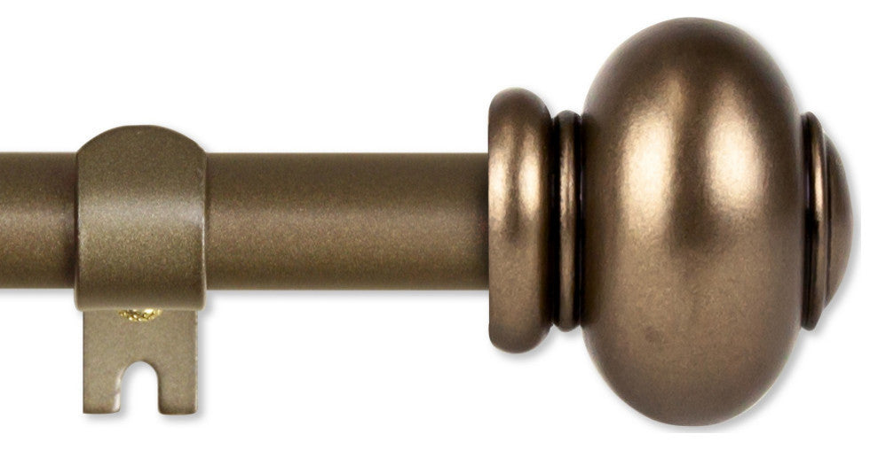 Carl Curtain Rod 5/8" 84-120", Antique Gold