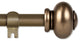 Carl Curtain Rod 5/8" 84-120", Antique Gold