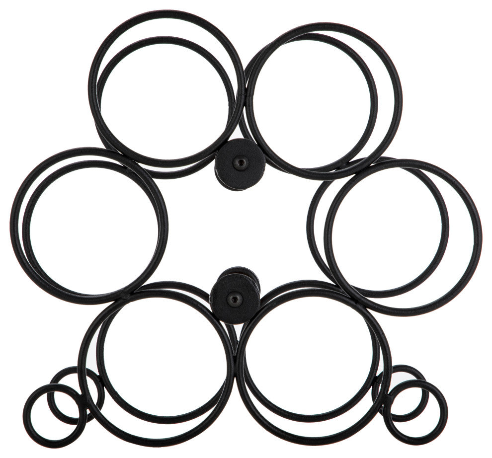 Home Zone Living Wine Rack for Countertop, Holds up to 6-Bottles, Black
