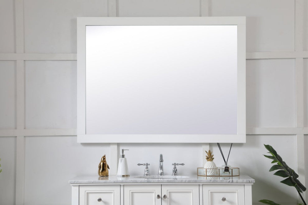 Anderson Rectangle Vanity Mirror, 48", White