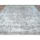 Stone Gray Worn Wool Hand Knotted Semi Antique Persian Tabriz Rug, 9'3"x12'0"