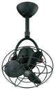 Matthews Fan, Diane Directional Ceiling Fan, Matte Black, Metal Blades