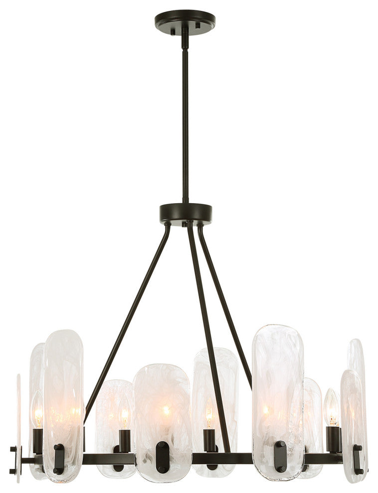 Uttermost 21381 Ellipse 10 Light 28"W Chandelier - Dark Bronze