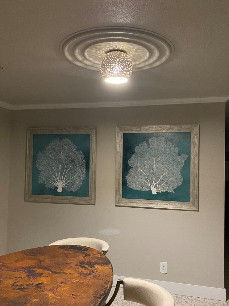 Claylight Coral 10: Minimal Lighting | Ceramic Ceiling Lamp, Led Bulb