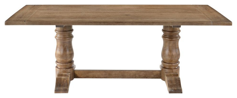 Acme Leventis Dining Table, Weathered Oak