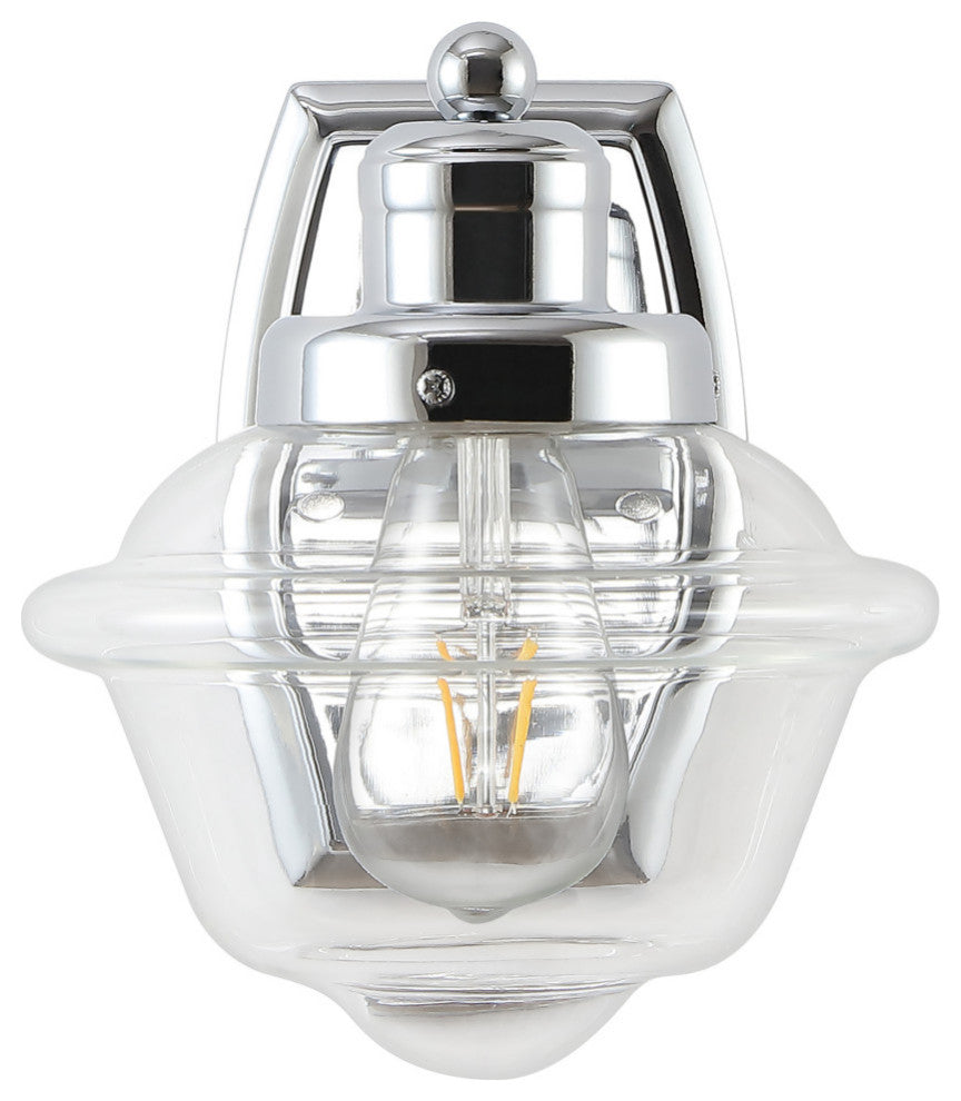 Orleans Iron LED Vanity Light, Chrome, 1 Bulb
