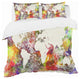 World Map in Great Colors Watercolor Map Duvet Cover, Twin