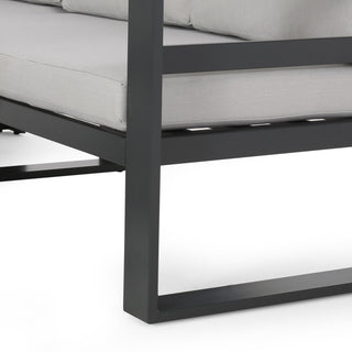 Queena Outdoor Aluminum Sofa Sectional with Coffee Table