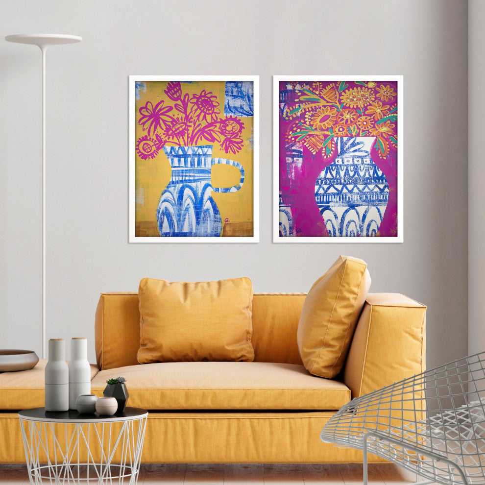 Talavera Vases Artwork, 2-Piece Set