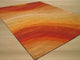 Hand-Tufted Wool Orange Contemporary Abstract Desertland Rug, 7'9 X 9'9