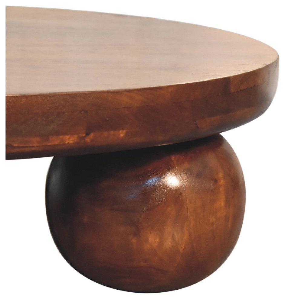 Chestnut Central Ball Table