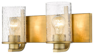 Zlite 492-2V-OBR 2-Light Vanity, Clear Seedy