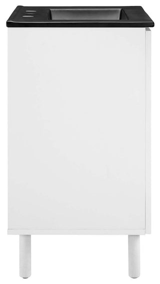 Calla 24" Perforated Metal Bathroom Vanity - Black White
