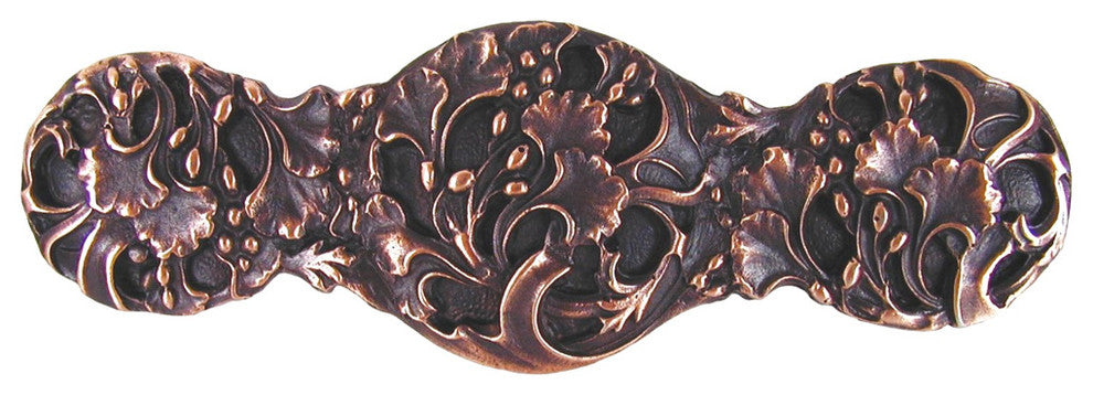 Florid Leaves Pull Antique Brass, Antique Copper