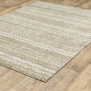 Aegina Gridwork Plaid Ivory/ Grey Area Rug 6'7" x 9'6"