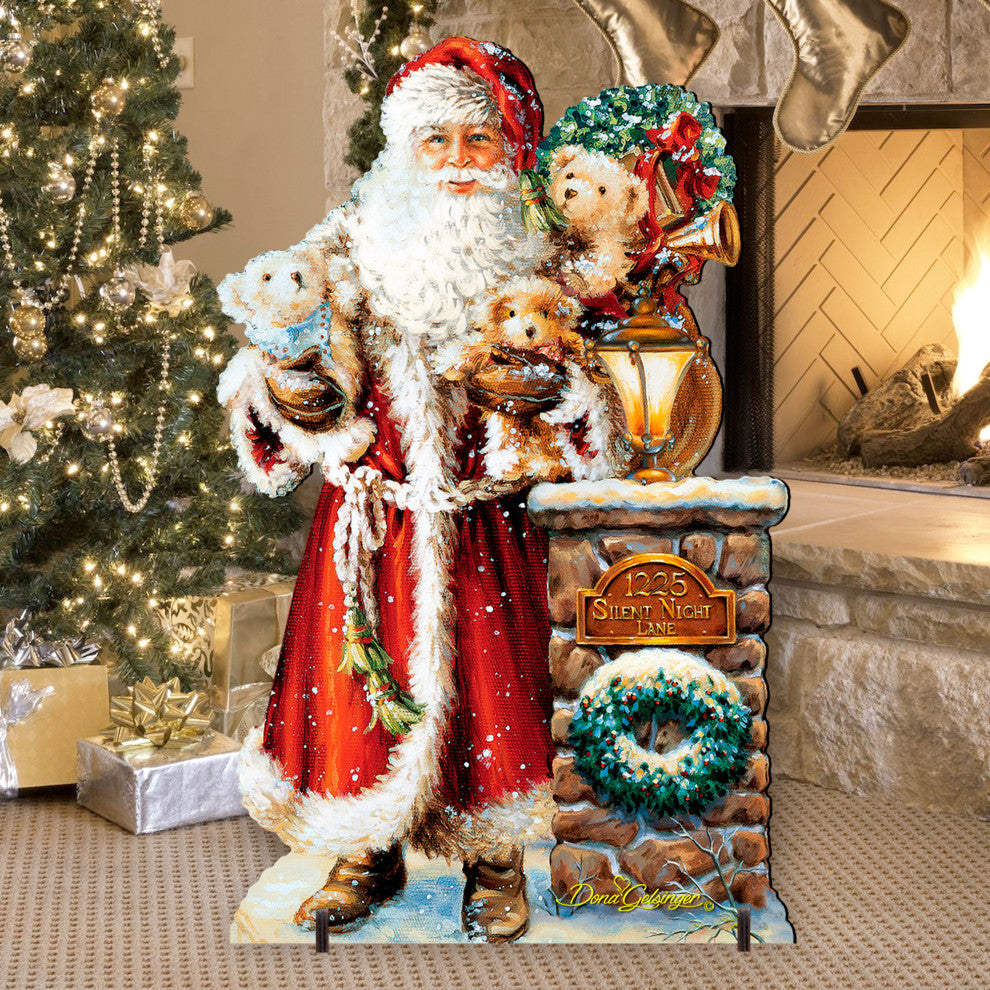 Silent Night Santa Outdoor Decor