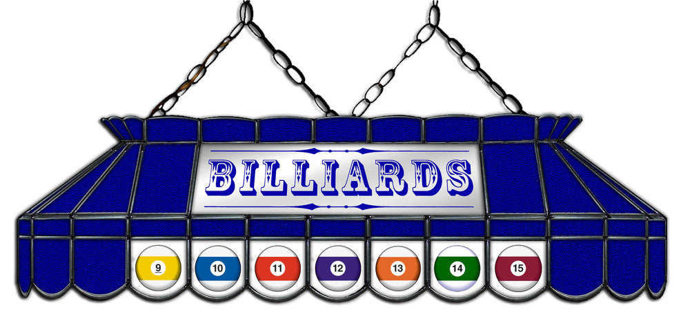 Pool Table Light Stained Glass Billiard Lamp , 40"