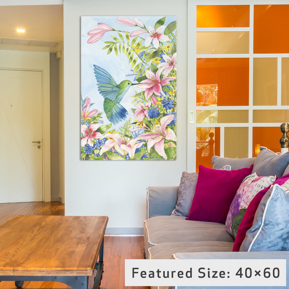 "Pink Tiger Lilies" by Kathleen Parr McKenna, 26x18x1.5