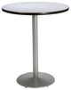 KFI Gray Nebula 42in Breakroom Table with Round Silver Base Grey Nebula