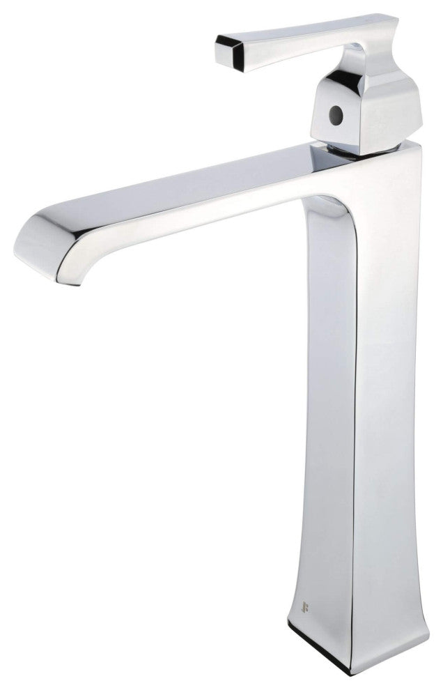 Fine Fixtures Arched Square Single Hole Vessel Sink Bathroom Faucet, Chrome
