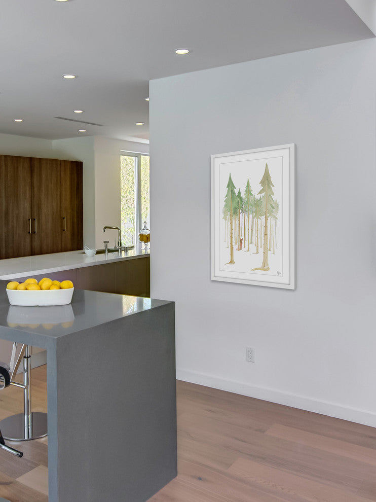 "Cat in the Forest" Framed Painting Print, 20"x30"