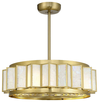 Gideon 4-Light LED Fan D'Lier, Warm Brass