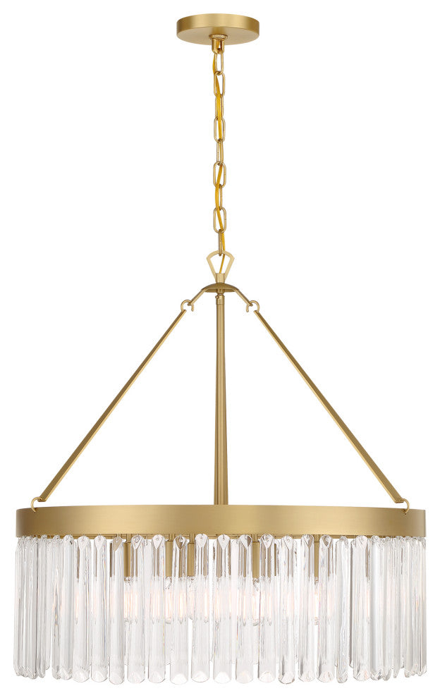 Emory 8 Light Modern Gold Chandelier