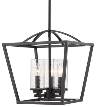 Golden Lighting 4309-3P Mercer 3 Light 15"W Taper Candle - Matte Black