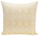 Fishbones Geometric Print Pillow, Soft Lemon, 20"x20"