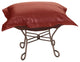 Scroll Puff Ottoman With Cover, Titanium Frame, Avanti Apple