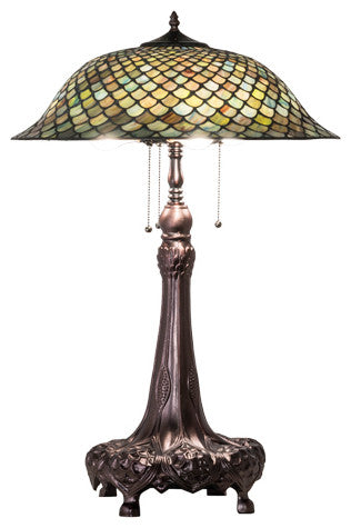 Meyda Lighting 230465 31" High Tiffany Fishscale Table Lamp