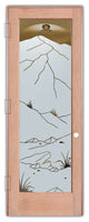 Interior Prehung Door or Interior Slab Door - Mountains Foliage - Cherry -...